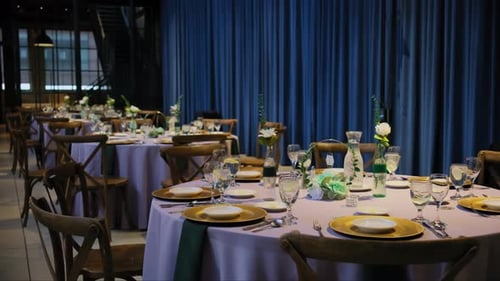 Elegant Wedding Reception Table Setting in Urban Venue