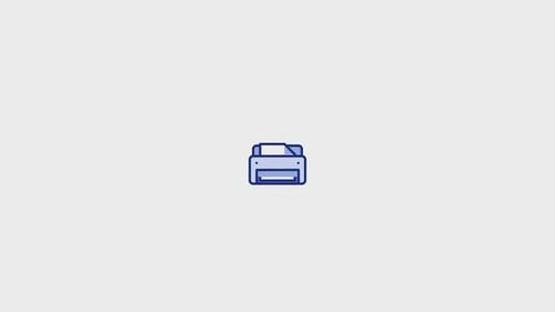 Icono animado de impresora