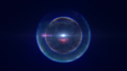 Futuristic Glowing Energy Sphere Element