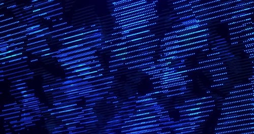 Digital Cyberspace with Particles and Digital Data Network Connections. High Speed Connection