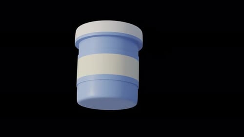 3D Medical Container Product Rotation