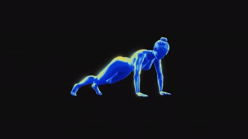 Ejercicios iridiscentes femeninos: flexiones