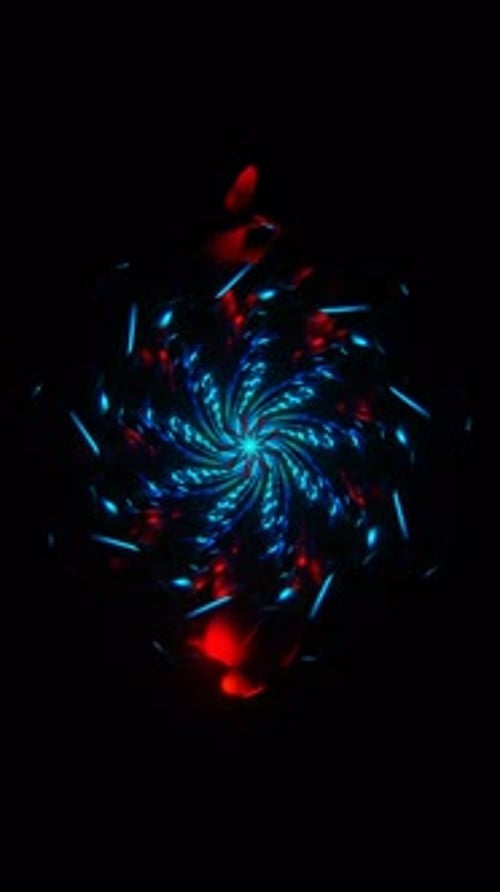 Vertical Video Pulsating Neon Strobes Mesmerize in a Vibrant and Psychedelic VJ Loop