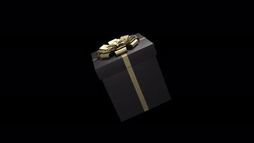 Gift Box Alpha Channel 4K