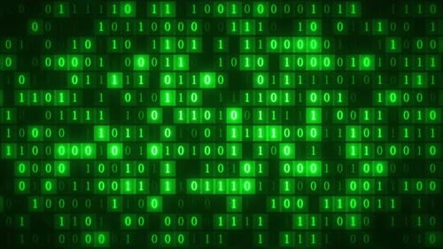 Kontinuierlich wechselnder Binärcode-Hintergrund