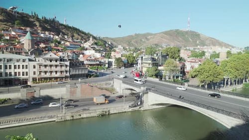 The Metekhi Bridge over the Kura (Mtkvari) River, Old Tbilisi