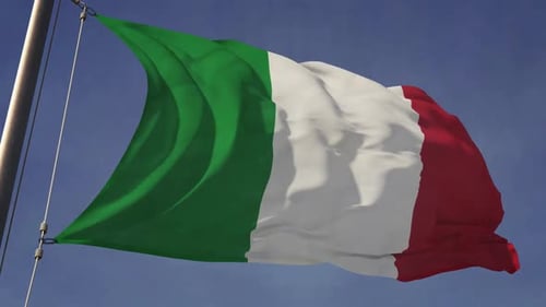 Realistic Flag Of Italy