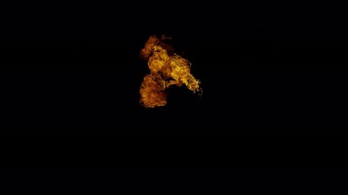 Ignite Collection: A moderate flame spews from the center on a black background shot in 4k at 60fps