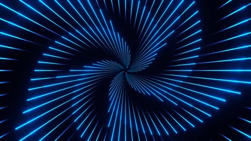 Blauer kreisförmiger, haltbarer Lasershow-Hintergrund VJ Loop In 4K