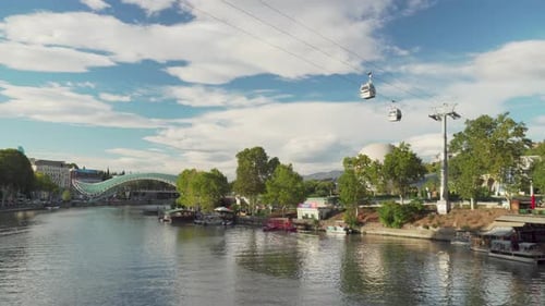 The Kura (Mtkvari) River in Old Town of Tbilisi, Georgia