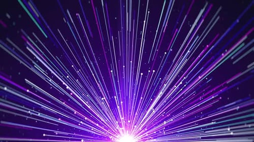 Futuristic Abstract Light Rays and Particles Animation