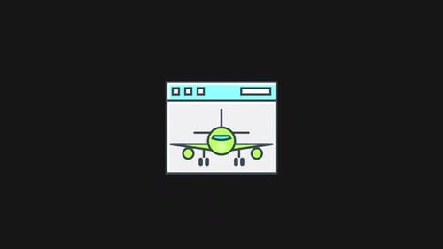 Animated Airplane Icon in Browser Window