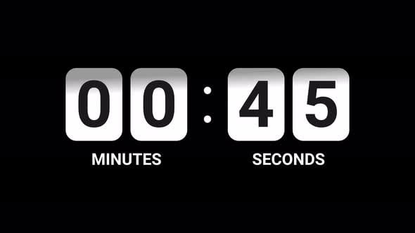 Modern Digital Flip Countdown Timer, Motion Graphics ft. 1 minute ...