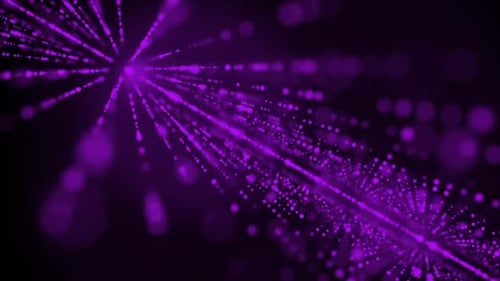 Abstract Particle Rays Background Loop with Color Change