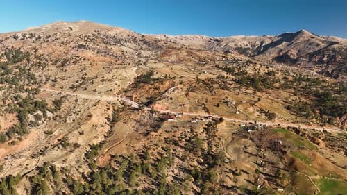 Wild Mountain River Flowing Through Stone Boulders Water Clear Stream River