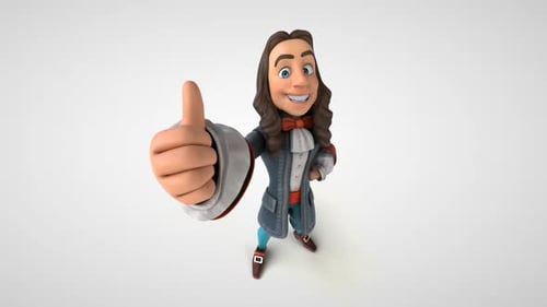 3D Stylized Man Thumbs Up Animation