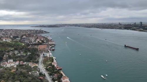 aerial Istanbul Bosporus