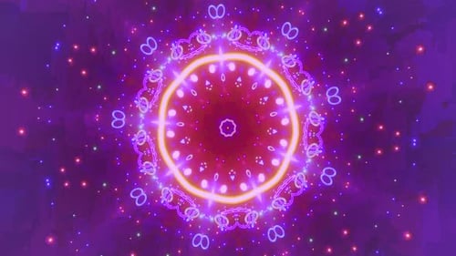 Neon Kaleidoscope Visual Effects Loop Background