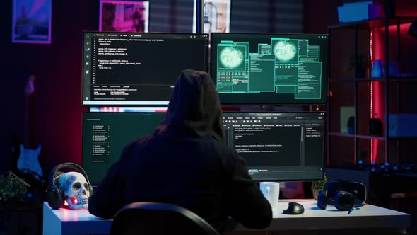 Happy Man Writing Code on PC Celebrating After Managing to Get Past ...