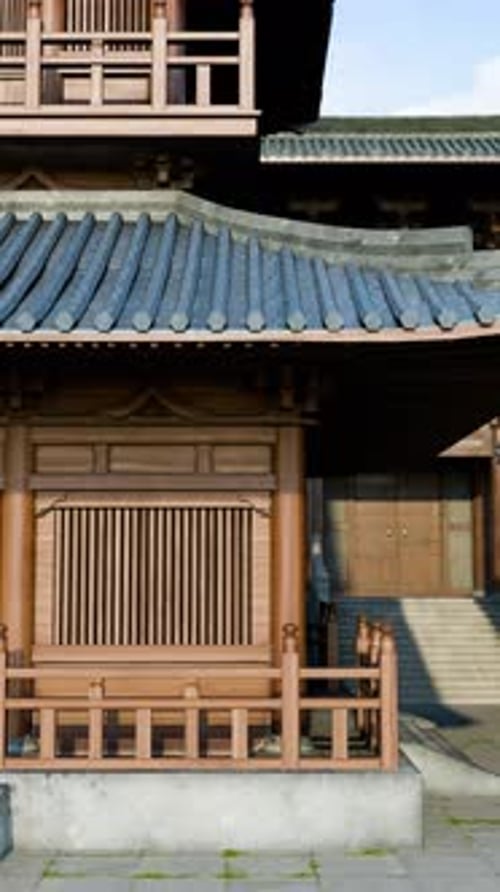 Ancient Door Of Chinese Pattern Wall 04 4K