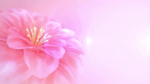 Pink Flower Bloom in Animation