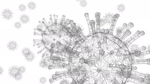 Ilustración alámbrica de virus