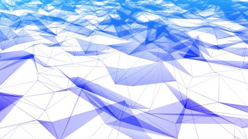Blue Abstract Geometric Plexus Network Digital Background Loop