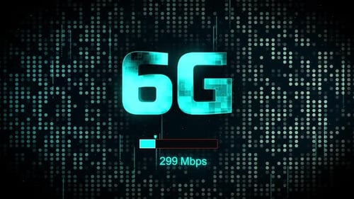 6G Technology Speed Test Data Transfer Animation