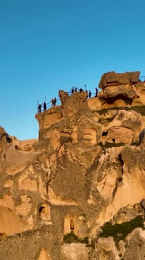 Superbe vue aérienne d'Uchisar 4 K, Turquie, Cappadoce