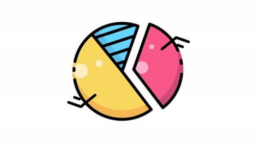 Animated Pie Chart Icon for Data Visualization