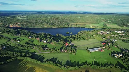 Picturesque villages nestled amidst Norway's greenery.