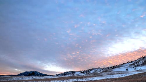 Time lapse of sunset over the mountains in Boulder, Colorado