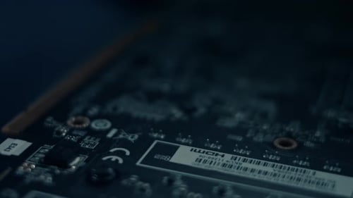 Details der GPU-Grafikkarte Zeitlupe