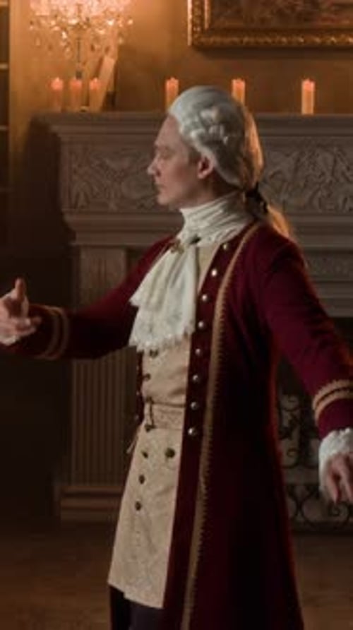 People Dressed in 18th Century Aristocratic Clothing