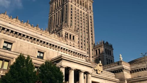 The Palace of Culture and Science Beautiful Architecture of Warszawa City Center with Palace of