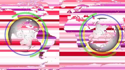 Hi tech earth map news background