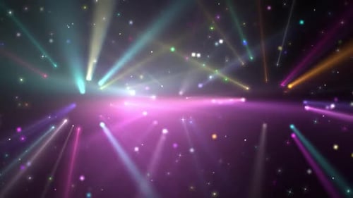 Vibrant Light Rays and Sparkling Particles Event Background