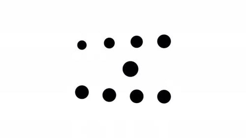 horizontal cell dot animated loading motion graphic alpha channel loop video design