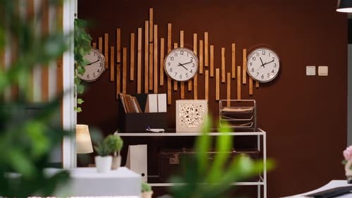 Empty Front Desk and Lobby at Luxurious Vacation Resort