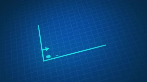 Animated Digital Bar Graph Growth with Upward Trend Line