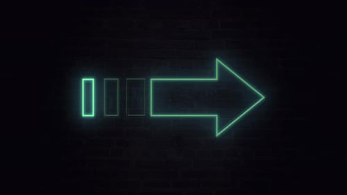 Neon Green Arrow Line Reveal Animation