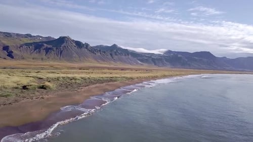 Drone footage of Iceland coast