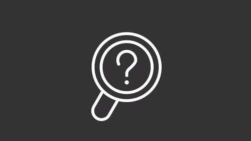 Animated Question White Line Icon