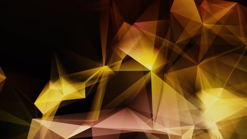 Animated Golden Geometric Plexus Network Abstract Background