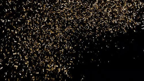 Fireworks of gold particles for a winner's design. New Year's, Christmas festival.