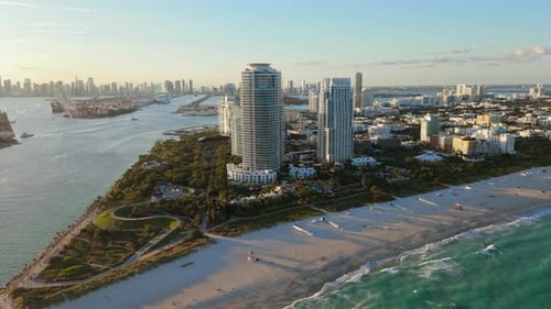 Miami Beach Offers Stunning Aerial Views of Miamis Coastline and Luxurious Waterfront Homes