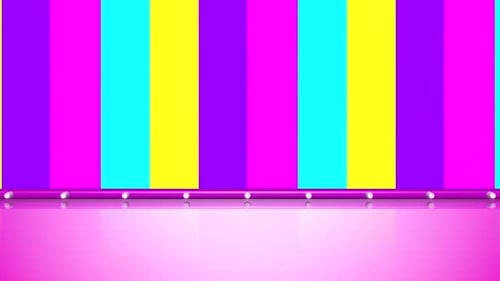 Bright Geometric Vertical Stripes Stage Background