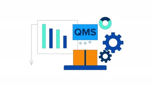 Quality management system with data visualization 2D animation