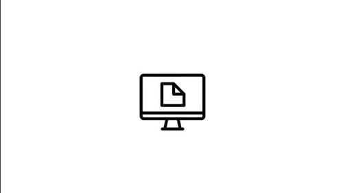 Icono animado de blog de comida