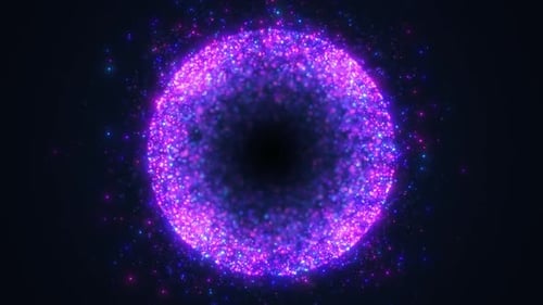 Futuristic Particle Ring Loop Background